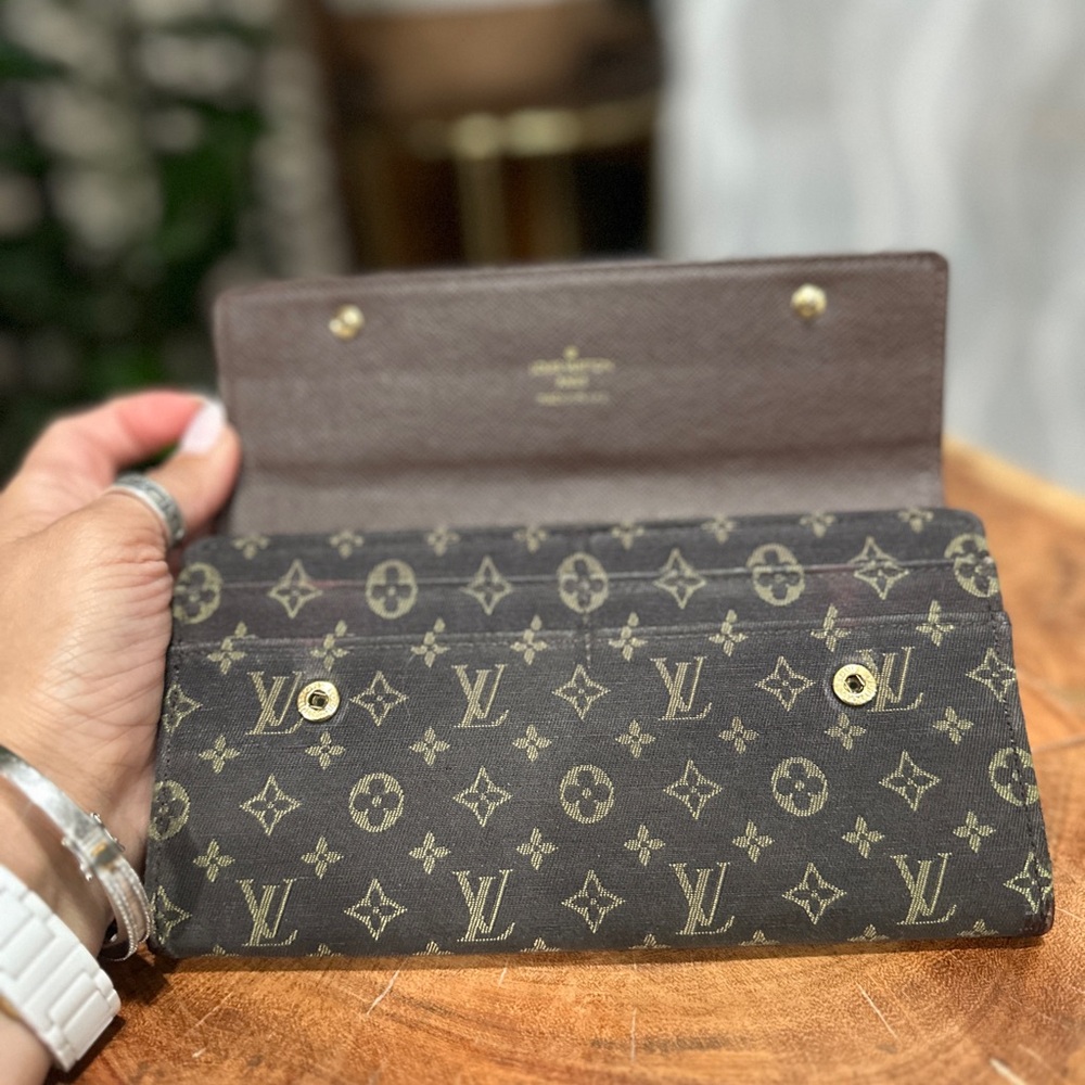 Louis Vuitton Mini Lin Monogram Long Wallet / Clutch Organizer with a Dust bag - Picture 12 of 14